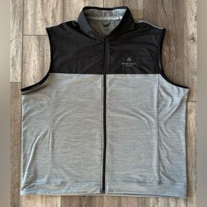 PUMA Mens 3XL Cloudspun Colorblock Vest Full Zip UPF 40 Edgewood Tahoe Golf Logo